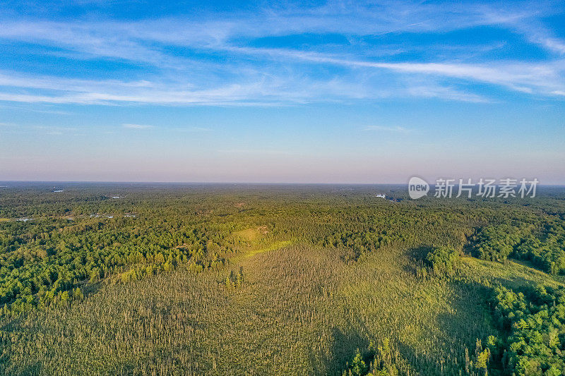 黄昏时的Muskoka Torrance Barrens Dark-Sky保护区，Gravenhurst，加拿大